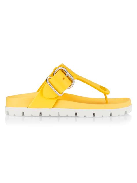 prada lug sole thong sandals|Prada platform sandals.